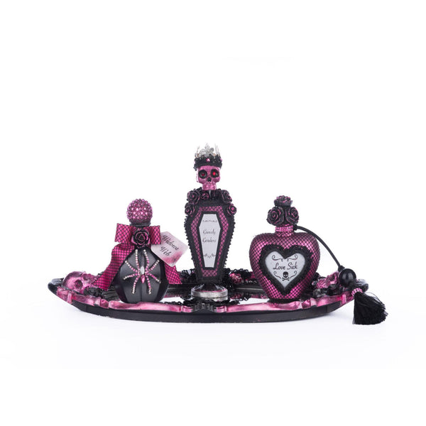Load image into Gallery viewer, Katherine&#39;s Collection Pink Passion Vanity Tray with Bottles Set
