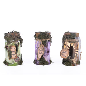 Katherine's Collection Broomstick Acres Potion Jars, Assortment of 3
