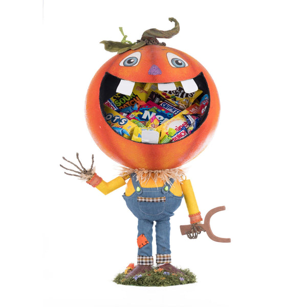 Load image into Gallery viewer, Katherine&#39;s Collection Pumpkin Boy Candy Container
