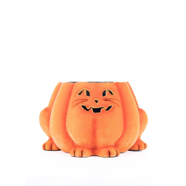 Load image into Gallery viewer, Katherine&#39;s Collection Jackie The Kitty Cat Pumpkin Candy Container
