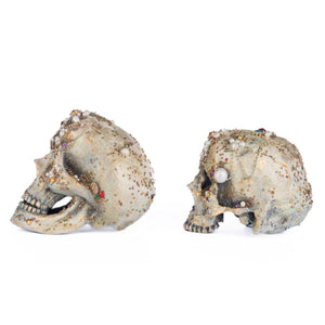 Katherine's Collection Tabletop Jewel Encrusted Skulls Assortment of 2