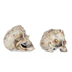 Katherine's Collection Tabletop Jewel Encrusted Skulls Assortment of 2