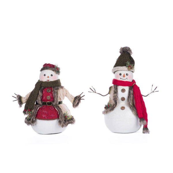 Load image into Gallery viewer, Katherine's Collection Mr. And Mrs. North Country Snowman Assortment of 2
