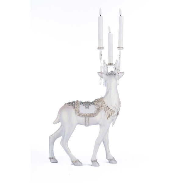 Load image into Gallery viewer, Katherine's Collection Crystal Christmas Standing Deer Candleholder
