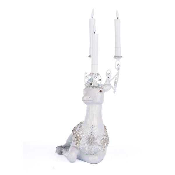 Load image into Gallery viewer, Katherine's Collection Crystal Christmas Sitting Deer Candle Holder
