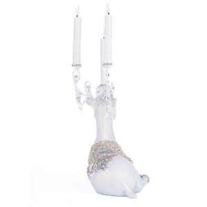 Katherine's Collection Crystal Christmas Sitting Deer Candle Holder