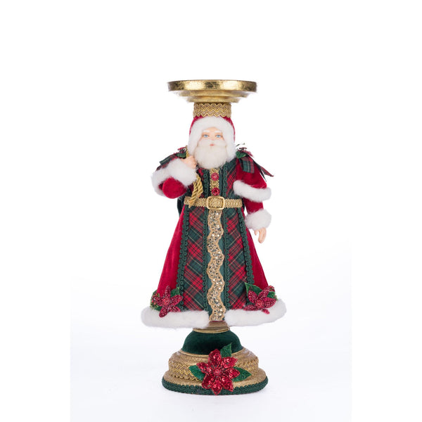 Load image into Gallery viewer, Katherine&#39;s Collection Holiday Magic Santa Candlestick
