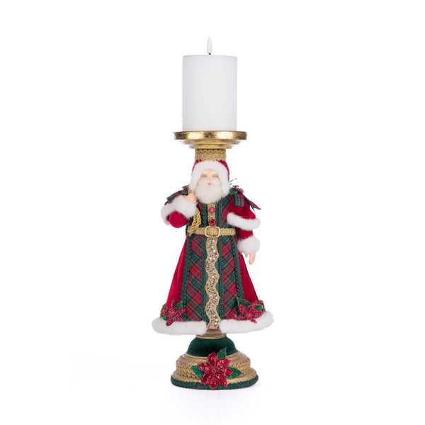 Load image into Gallery viewer, Katherine&#39;s Collection Holiday Magic Santa Candlestick
