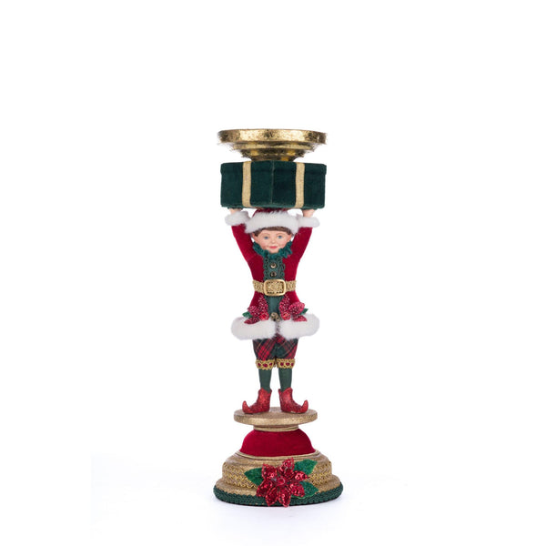 Load image into Gallery viewer, Katherine&#39;s Collection Holiday Magic Elf Candlestick
