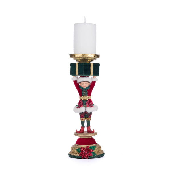Load image into Gallery viewer, Katherine&#39;s Collection Holiday Magic Elf Candlestick
