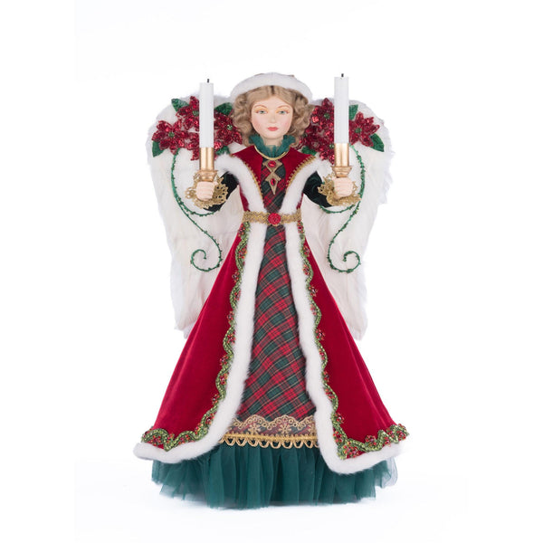 Load image into Gallery viewer, Katherine&#39;s Collection Penelope Poinsettia Angel Tree Topper
