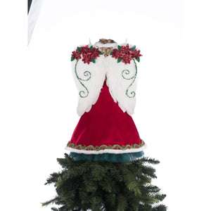 Katherine's Collection Penelope Poinsettia Angel Tree Topper