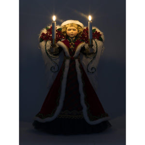 Katherine's Collection Penelope Poinsettia Angel Tree Topper