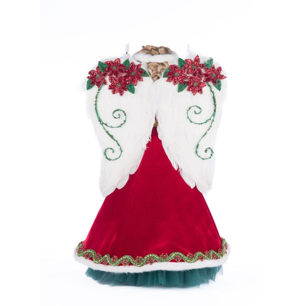 Load image into Gallery viewer, Katherine&#39;s Collection Penelope Poinsettia Angel Tree Topper
