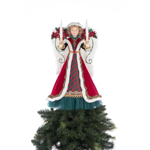 Katherine's Collection Penelope Poinsettia Angel Tree Topper