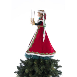 Katherine's Collection Penelope Poinsettia Angel Tree Topper