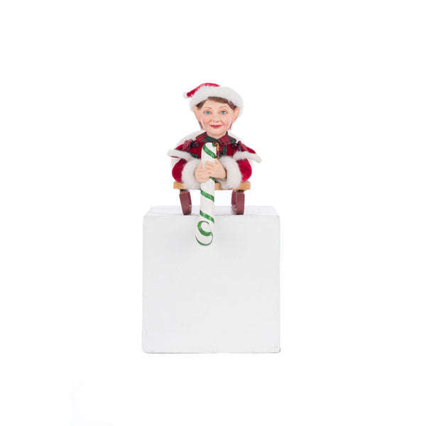 Load image into Gallery viewer, Katherine&#39;s Collection Laying Elf on Sled Stocking Holder
