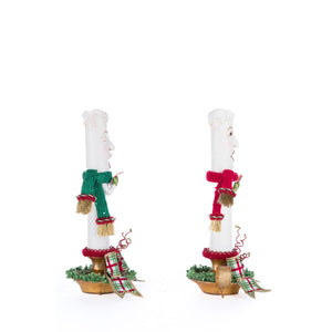 Katherine's Collection Village Of Holly Woods Caroling Candles Assortment of 2