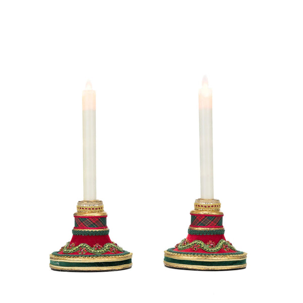 Load image into Gallery viewer, Katherine&#39;s Collection Holiday Magic Candle Sticks Set Of 2
