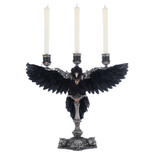 Load image into Gallery viewer, Katherine&#39;s Collection Macabre Crow Candelabra
