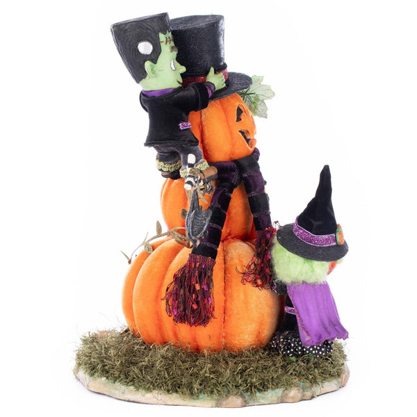 Load image into Gallery viewer, Katherine's Collection Ghouls Building Pumpkin Man
