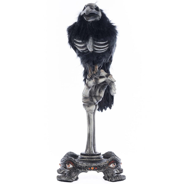 Load image into Gallery viewer, Katherine's Collection Crow on Skeleton Hand Perch
