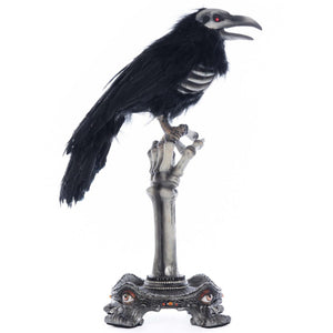 Katherine's Collection Crow on Skeleton Hand Perch