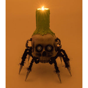 Katherine's Collection Chaotic Spider Skull Candle Holder