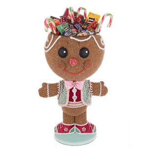 Katherine's Collection Stick E. Sweet Gingerbread Boy Candy Container