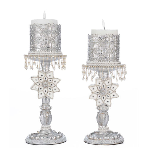 Katherine's Collection Bells of Brilliance Silver Candle Sticks Set of 2