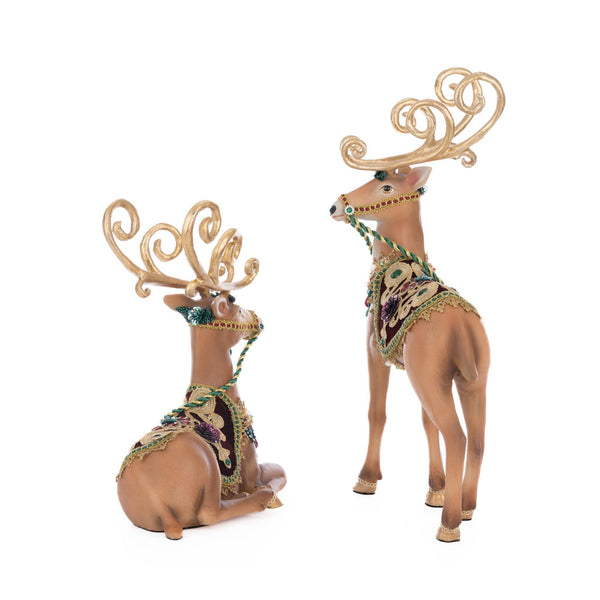 Load image into Gallery viewer, Katherine&#39;s Collection Winter Balsam and Berry Deer Assortment of 2
