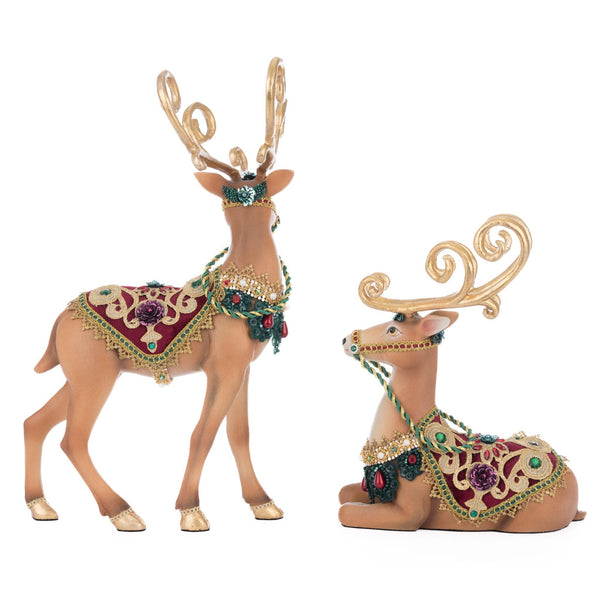 Load image into Gallery viewer, Katherine&#39;s Collection Winter Balsam and Berry Deer Assortment of 2
