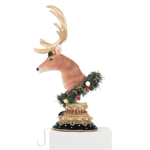 Katherine's Collection Winter Balsam and Berry Deer Stocking Holder