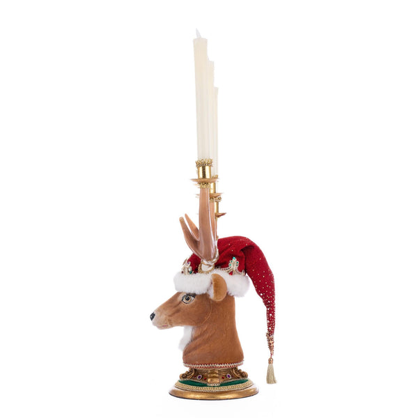 Load image into Gallery viewer, Katherine&#39;s Collection Christmas Ball Deer Head Candelabra
