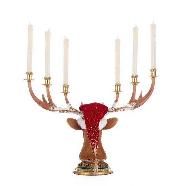 Load image into Gallery viewer, Katherine&#39;s Collection Christmas Ball Deer Head Candelabra
