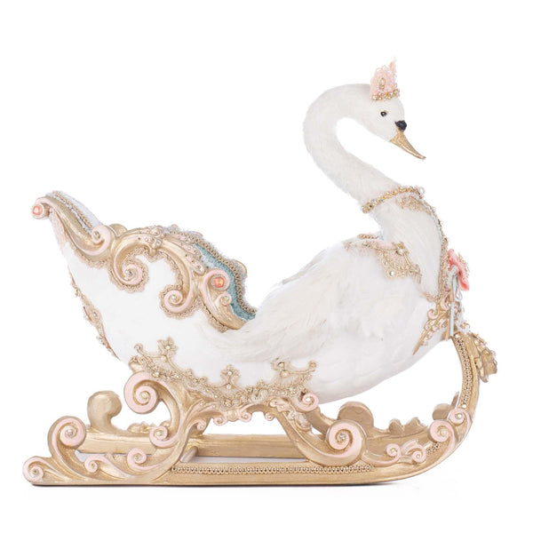 Load image into Gallery viewer, Katherine&#39;s Collection Joyeux Noel Swan Sleigh
