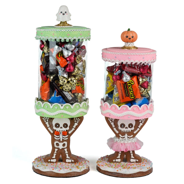 Load image into Gallery viewer, Katherine's Collection Gingerdead Jack and Jill Candy Canisters Set of 2
