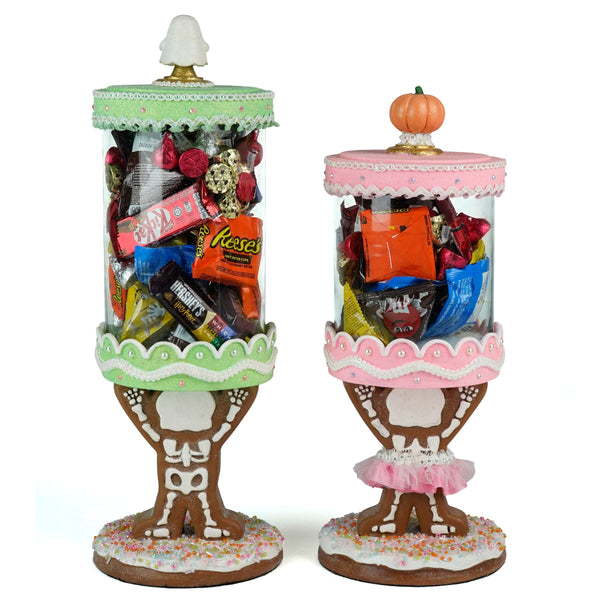 Load image into Gallery viewer, Katherine's Collection Gingerdead Jack and Jill Candy Canisters Set of 2
