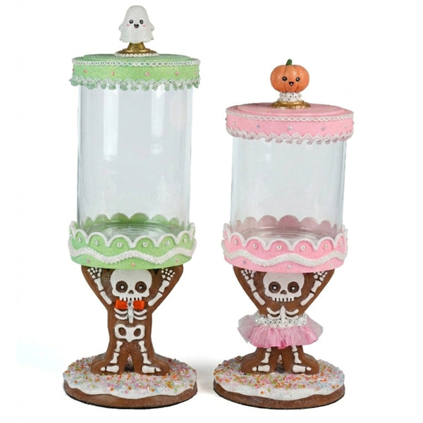 Load image into Gallery viewer, Katherine's Collection Gingerdead Jack and Jill Candy Canisters Set of 2
