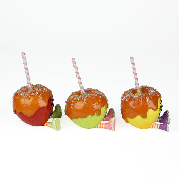 Load image into Gallery viewer, Katherine's Collection Gasp, Sniffles and Giggles Candy and Carmel Apples Assortment of 3

