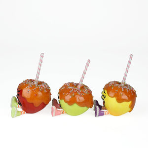 Katherine's Collection Gasp, Sniffles and Giggles Candy and Carmel Apples Assortment of 3