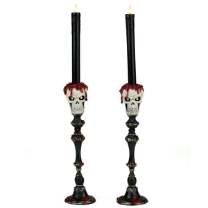 Katherine's Collection Skull Candlesticks Set of 2