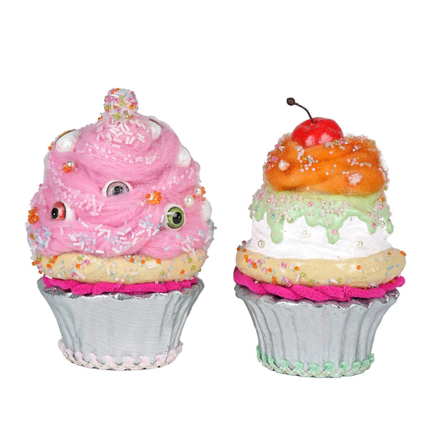 Load image into Gallery viewer, Katherine's Collection Sticky Sweet Crazy Eyes Cupcakes Assortment of 2
