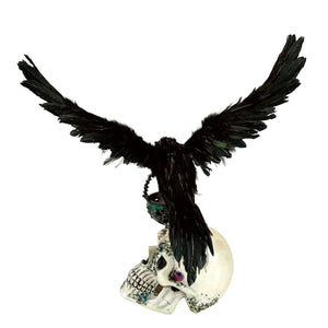 Katherine's Collection Watchful Crow with Tea Light Lantern