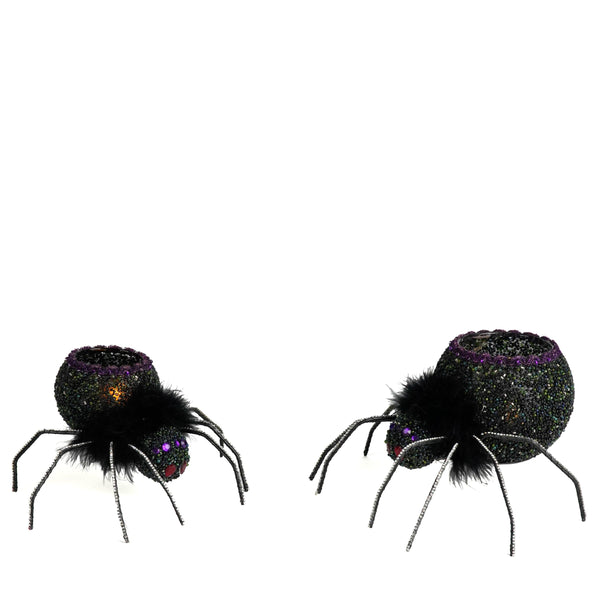 Load image into Gallery viewer, Katherine's Collection Spider Tea Lights Set of 2
