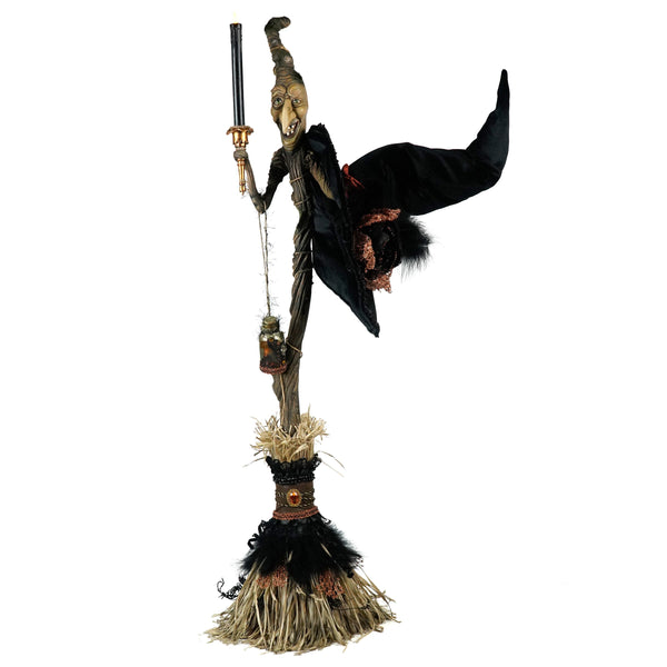 Load image into Gallery viewer, Katherine's Collection Bramble Broom with Witch Hat
