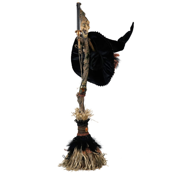 Load image into Gallery viewer, Katherine's Collection Bramble Broom with Witch Hat
