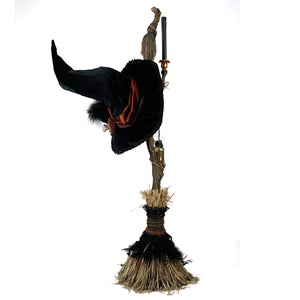 Katherine's Collection Bramble Broom with Witch Hat