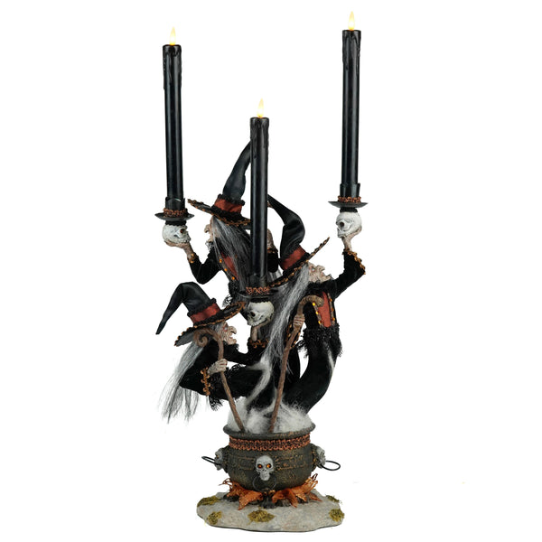 Load image into Gallery viewer, Katherine's Collection Witchy Witches Candelabra

