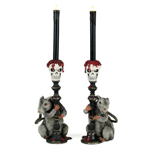 Katherine's Collection Rat Candlestick Holders Set of 2